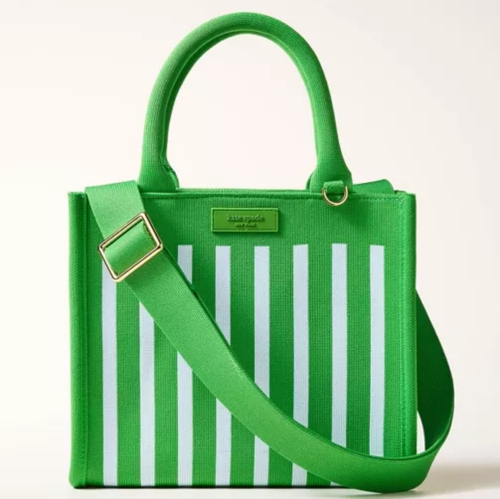 Kate Spade x Target Green & Blue Plaid Knit Crossbody Bag